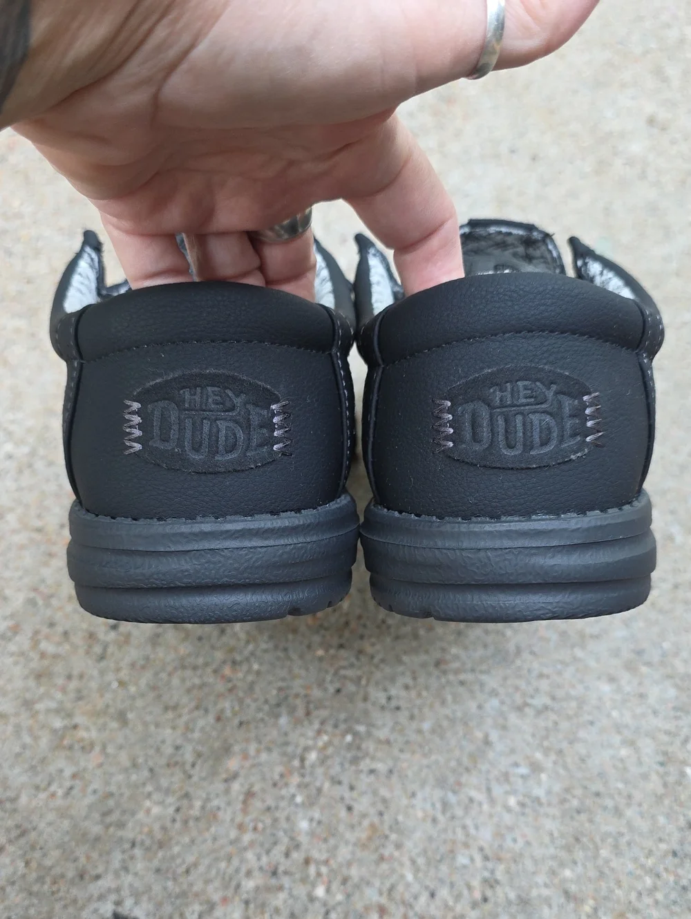 Hey Dude Wally Classic Black Charcoal Casual Slip-On Size 13